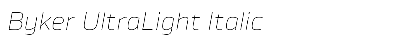 Byker UltraLight Italic